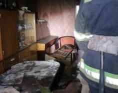 Сегодня утром на ул.Малышева горела квартира