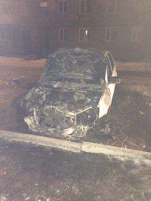 Вчера утром в пос.Цементный сгорел автомобиль